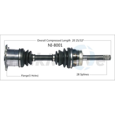 Surtrack Axle Cv Axle Shaft, Ni-8001 NI-8001